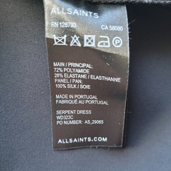 All Saints Serpent Dress, VGUC, Size 4 - Picture 8 of 8